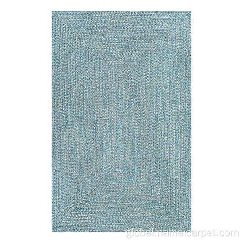Patio Rug Large polypropylene braided woven brown outdoor patio floor rug Manufactory